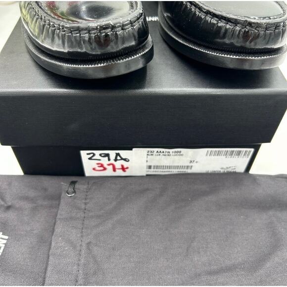 Women's Saint Laurent leather penny loafers size 37.5 made in Italy - Picture 4 of 13